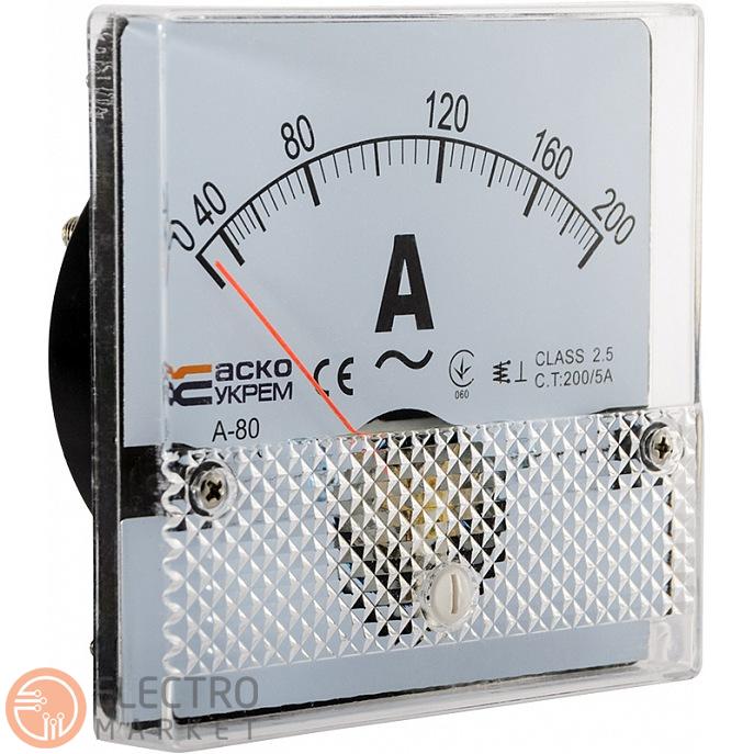 Амперметр AC 200/5А 80х80 модель А-80 A0190010051 АСКО-УКРЕМ. Фото 4