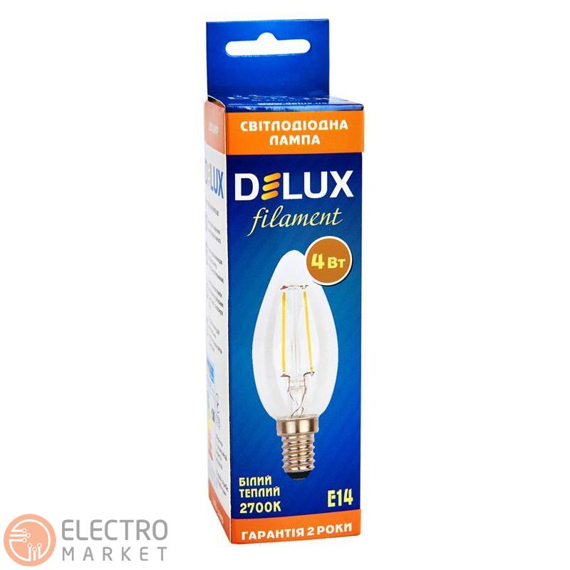 Светодиодная лампа Filament BL37B 90011680 свеча E14 4W 2700K 220V Delux. Фото 4