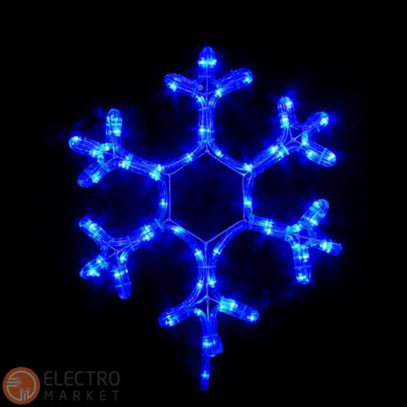 Светодиодная фигура MOTIF Snowflake 0,4m 12 flash синий IP44 Delux. Фото 1