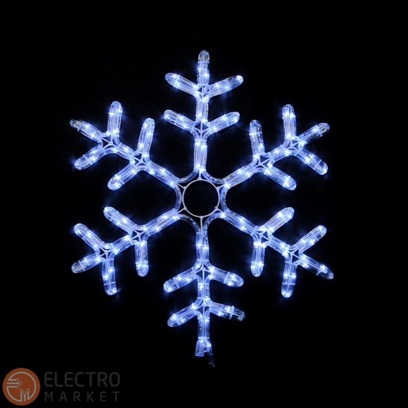 Светодиодная фигура MOTIF Snowflake 0,55m 12 flash синий IP44 Delux. Фото 1