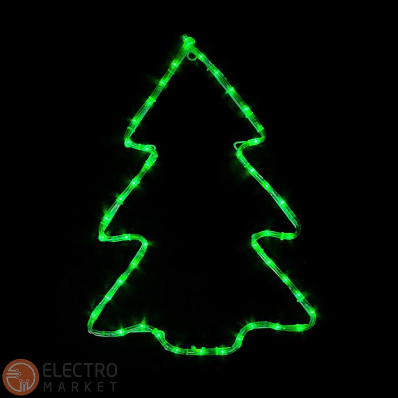Светодиодная фигура MOTIF Christmas Tree 0,6*0,45m 7 flash зеленый IP44 Delux. Фото 1