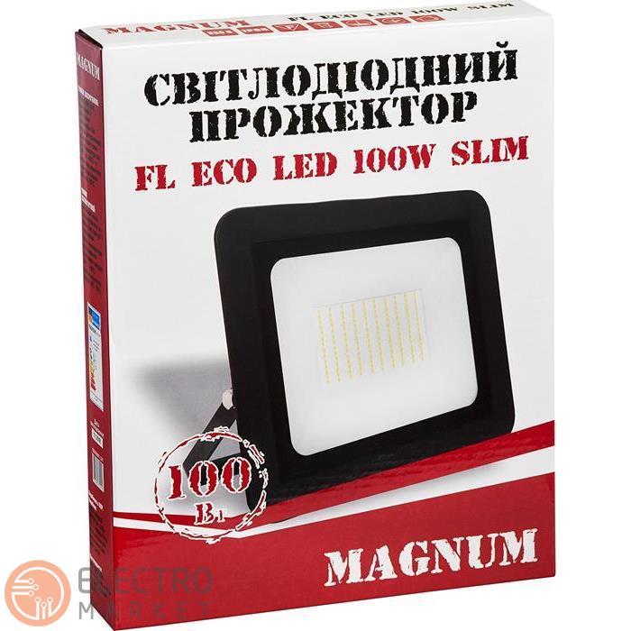 Светодиодный прожектор FL ECO LED 90014089 100W 6500K 6000Lm Magnum. Фото 3