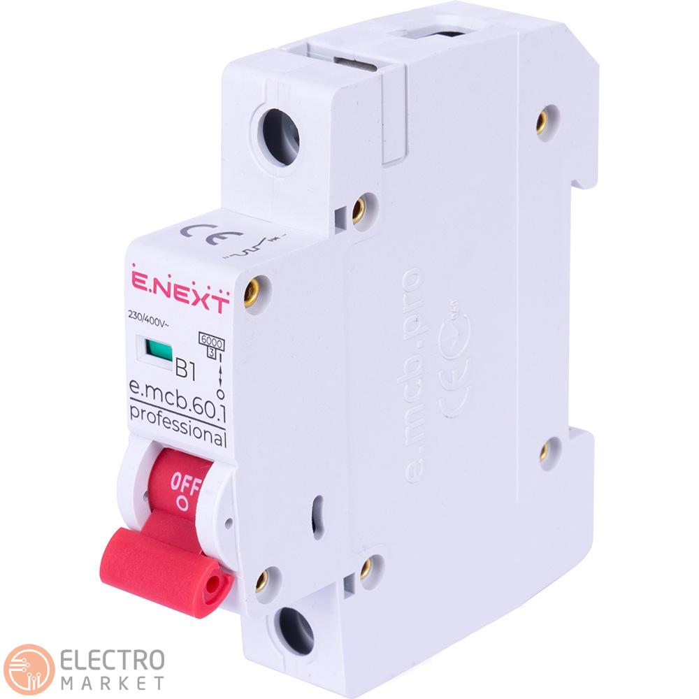 Автоматичний вимикач 1A 6kA 1 полюс тип B e.mcb.pro.60.1.B1 p041001 E.NEXT. Фото 1