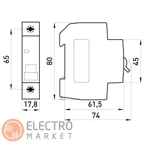 Автоматичний вимикач 16A 6kA 1 полюс тип B e.mcb.pro.60.1.B16 p041008 E.NEXT. Фото 6