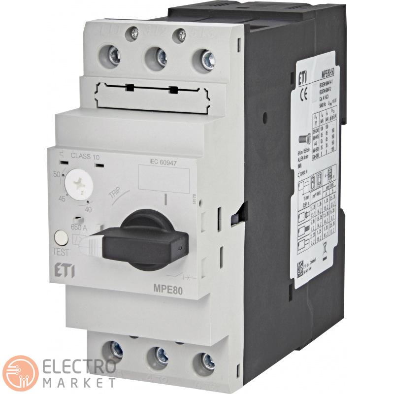 Автомат для захисту електродвигуна MPE80-50 40-50A 60kA 004648016 ETI. Фото 1