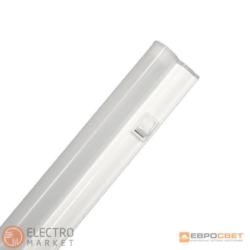 Светодиодный мебельный светильник EV-IT-600-6400 Т5 9W 6400K вытянутый белый IP20 Евросвет. Фото 1