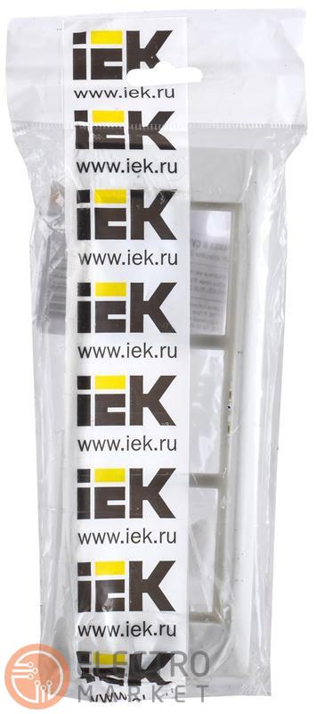 Рамка и суппорт для кабель-канала ПРАЙМЕР на 6 модулей 60мм белые CKK-40D-RSU6-060-K01 IEK. Фото 2