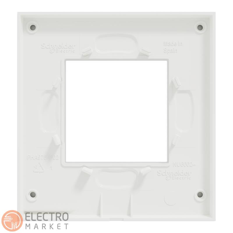 Рамка 1-постовая белое стекло/белый горизонтальная NU600285 Schneider Electric Unica New. Фото 8