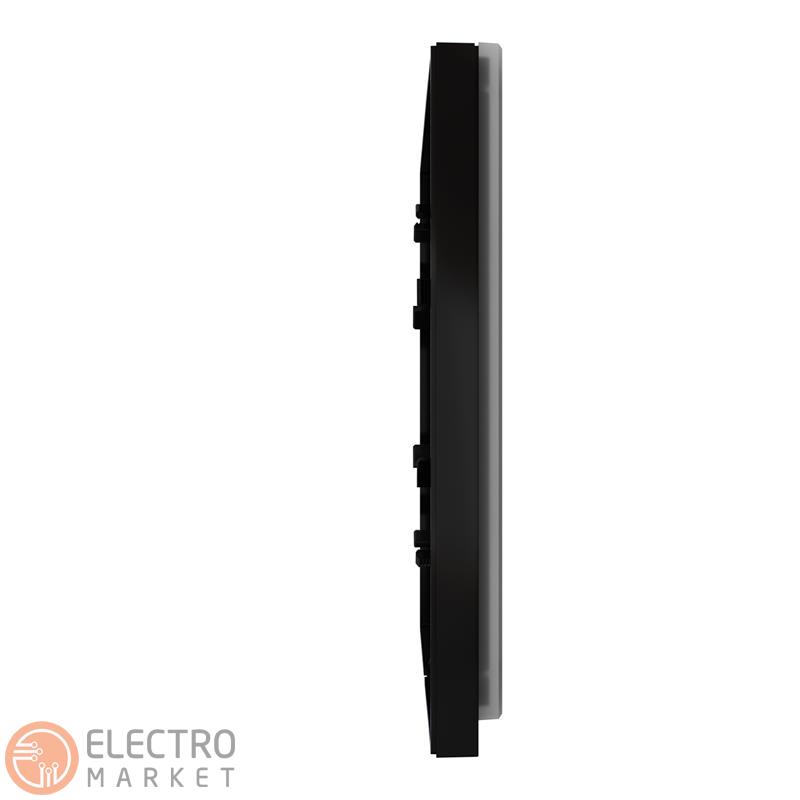 Рамка 1-постовая чёрное стекло/антрацит горизонтальная NU600286 Schneider Electric Unica New. Фото 8