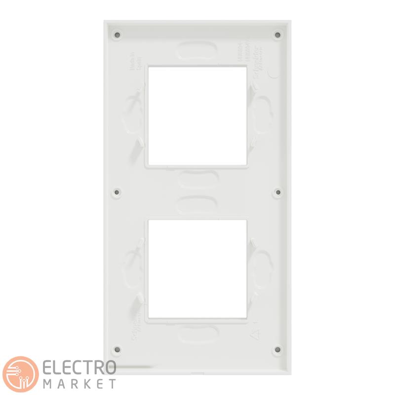 Рамка 2-постовая белое стекло вертикальная NU6004V85 Schneider Electric Unica New. Фото 5