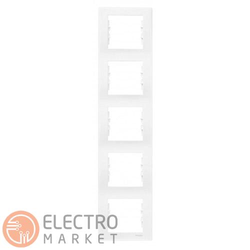 Рамка 5 постов белая вертикальная SDN5801521 Schneider Electric Sedna. Фото 1