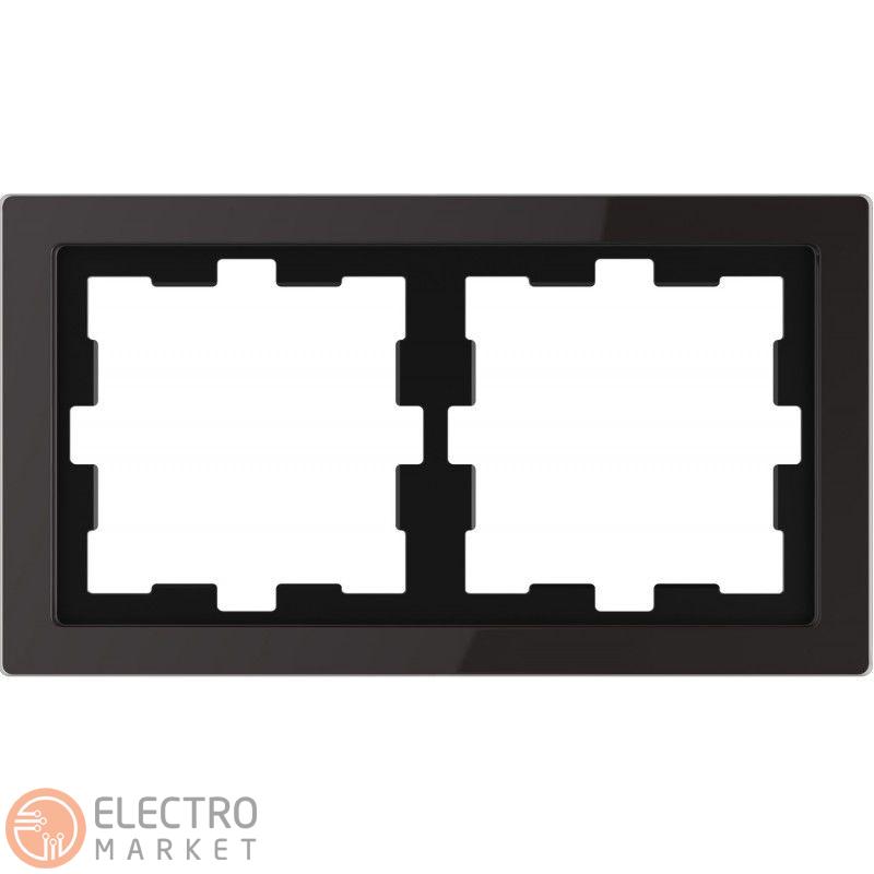 Рамка 2 постовая черный оникс стекло Schneider Electric Merten D-Life MTN4020-6503. Фото 1
