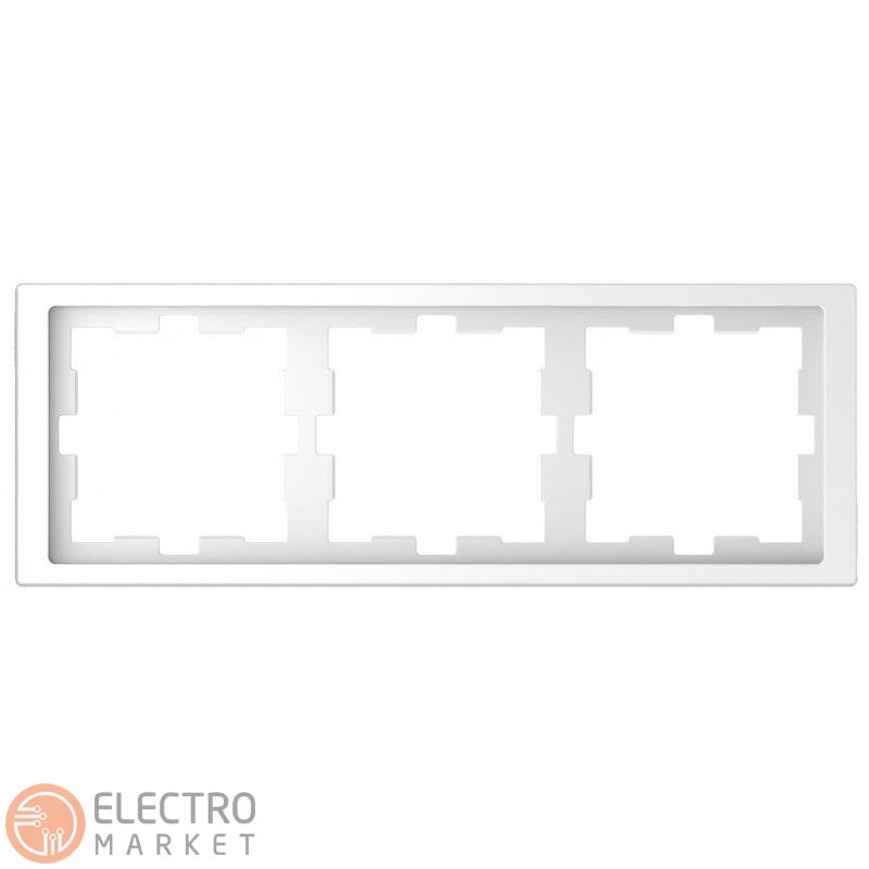 Рамка 3 постовая белый лотос пластик Schneider Electric Merten D-Life MTN4030-6535. Фото 1
