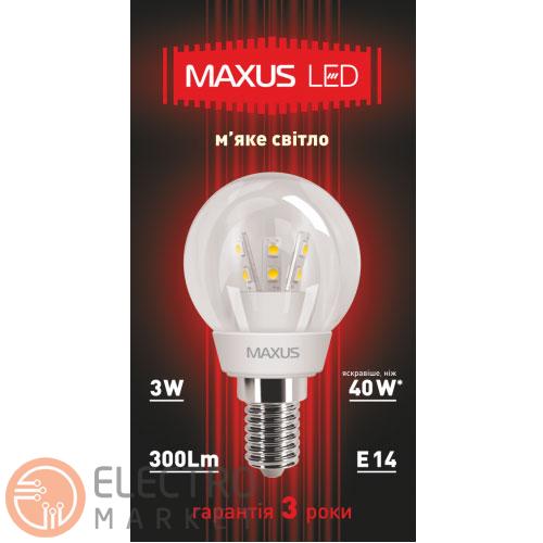Светодиодная лампа 1-LED-259 G45 E14 3W 3000К 220V Maxus. Фото 2
