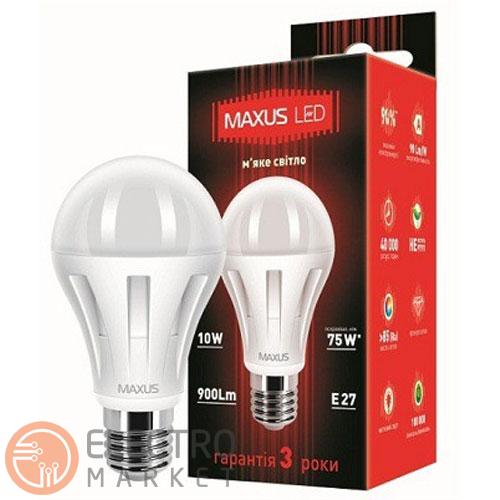 Светодиодная лампа 1-LED-287 A60 E27 10W 3000К 220V Maxus. Фото 2