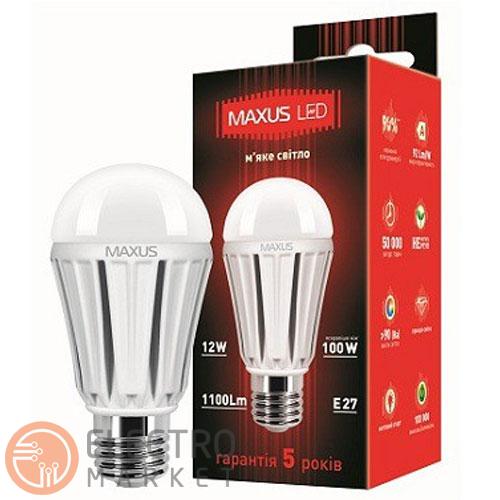 Светодиодная лампа 1-LED-335 A60 E27 12W 3000К 220V Maxus. Фото 2
