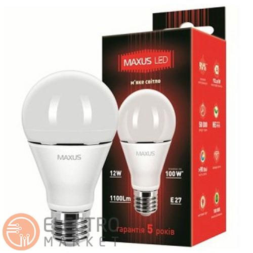 Светодиодная лампа 1-LED-377 A65 E27 12W 3000К 220V Maxus. Фото 2